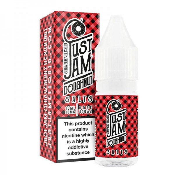 JUST JAM STRAWBERRY DOUGHNUT NICOTINE SALT E-LIQUI...