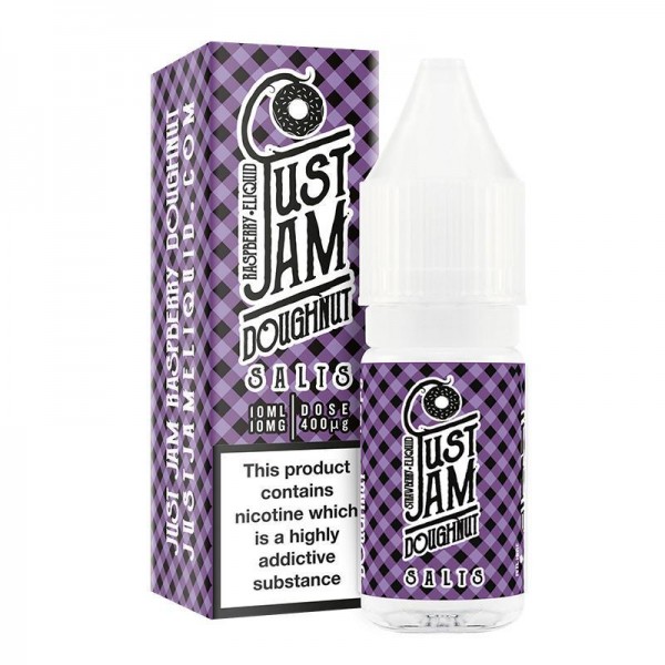 JUST JAM RASPBERRY DOUGHNUT NICOTINE SALT E-LIQUID...