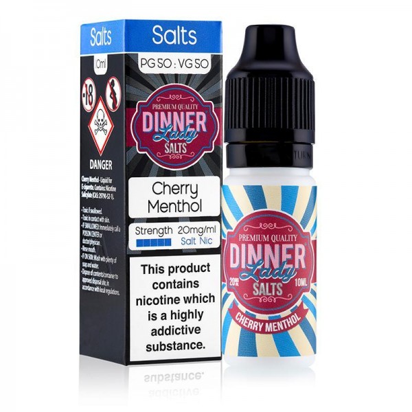 CHERRY MENTHOL NICOTINE SALT E-LIQUID BY DINNER LA...