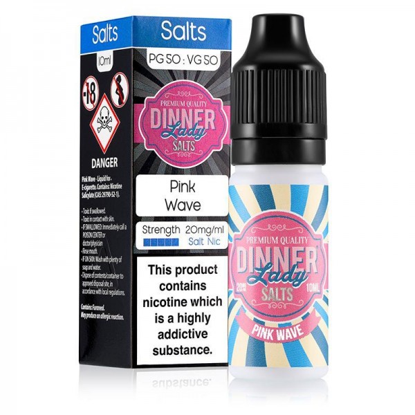 PINK WAVE NICOTINE SALT E-LIQUID BY DINNER LADY SA...