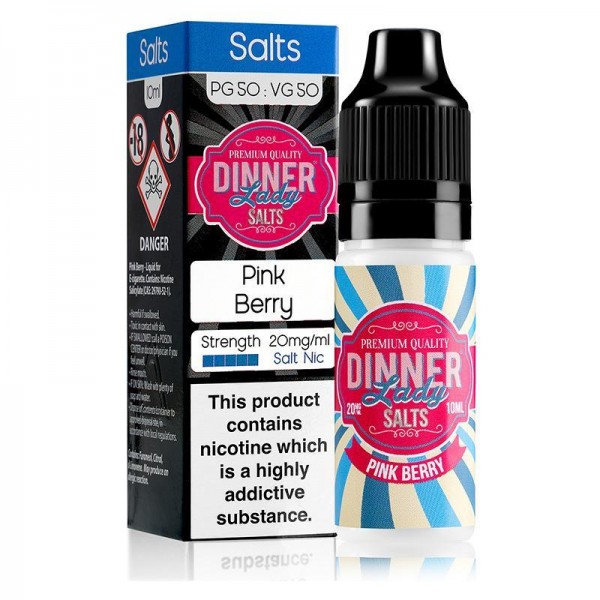 PINK BERRY NICOTINE SALT E-LIQUID BY DINNER LADY S...