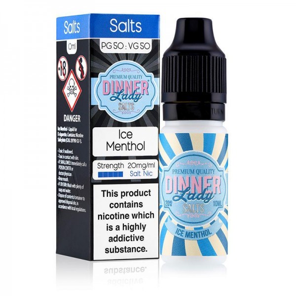 ICE MENTHOL NICOTINE SALT E-LIQUID BY DINNER LADY ...