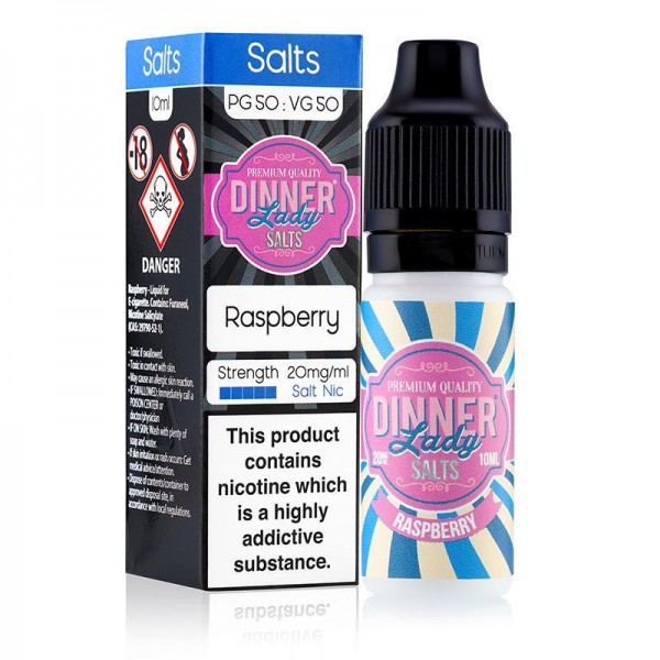 RASPBERRY NICOTINE SALT E-LIQUID BY DINNER LADY SA...