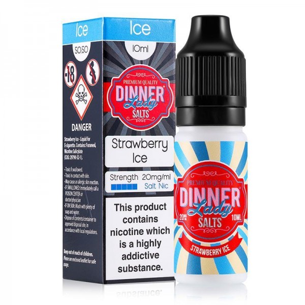 STRAWBERRY ICE NICOTINE SALT E-LIQUID BY DINNER LA...