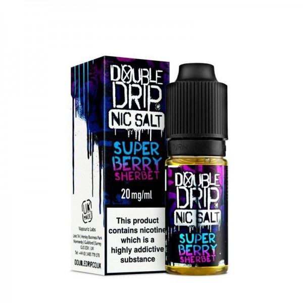 SUPER BERRY SHERBET NIC SALT E-LIQUID BY DOUBLE DR...