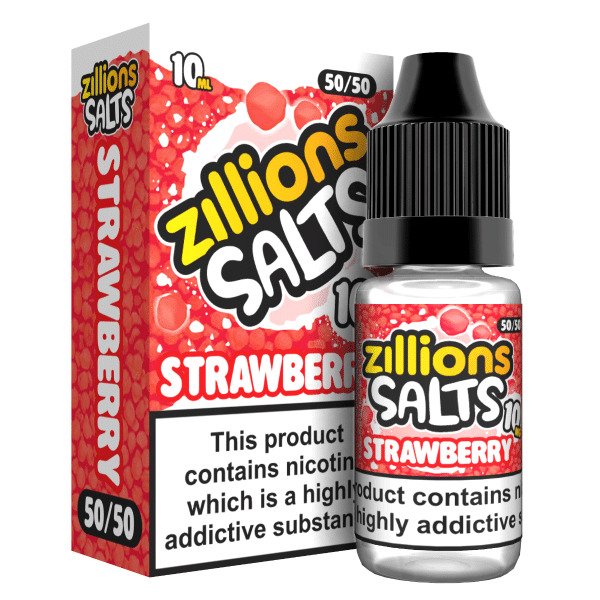 STRAWBERRY ZILLIONS NICOTINE SALT E-LIQUID BY ZILL...