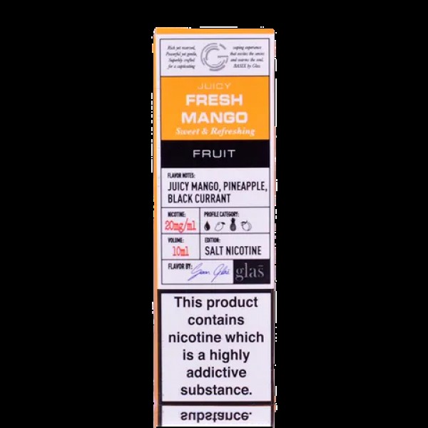 FRESH MANGO NICOTINE SALT E LIQUID BY GLAS BASIX 1...