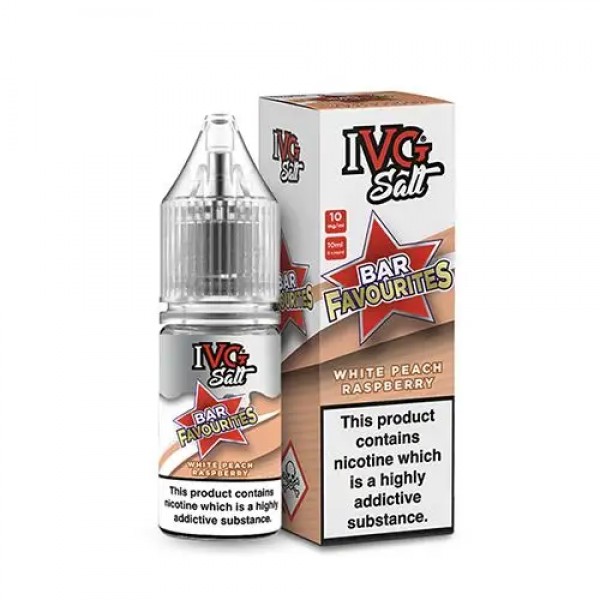 WHITE PEACH RASPBERRY NICOTINE SALT E-LIQUID BY IVG SALT BAR FAVOURITES