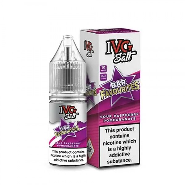 SOUR RASPBERRY POMEGRANATE NICOTINE SALT E-LIQUID BY IVG SALT BAR FAVOURITES