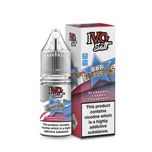 BLUEBERRY CHERRY CRANBERRY NICOTINE SALT E-LIQUID BY IVG SALT BAR FAVOURITES