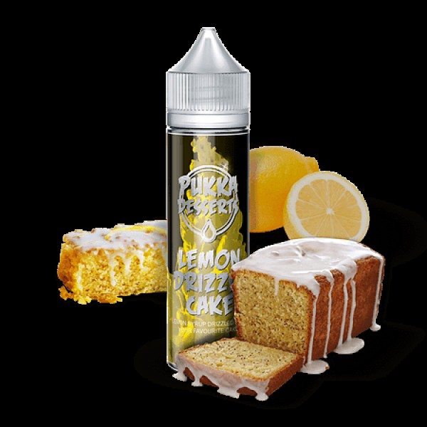 LEMON DRIZZLE CAKE E LIQUID BY PUKKA JUICE -  DESSERTS 50ML 70VG