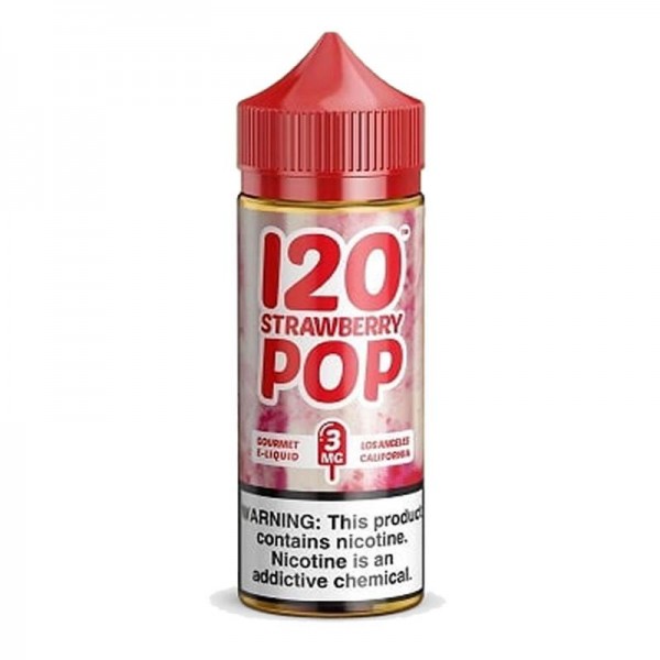 120 STRAWBERRY POP E LIQUID BY MAD HATTER 100ML 70...