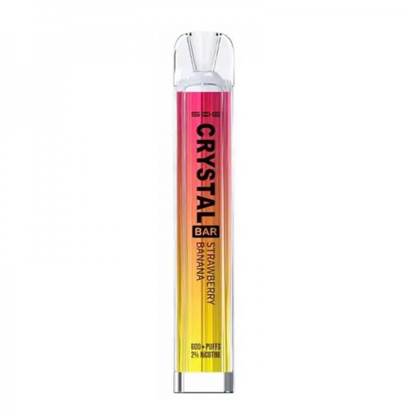 Strawberry Banana By SKE Crystal 600 Puffs Disposa...