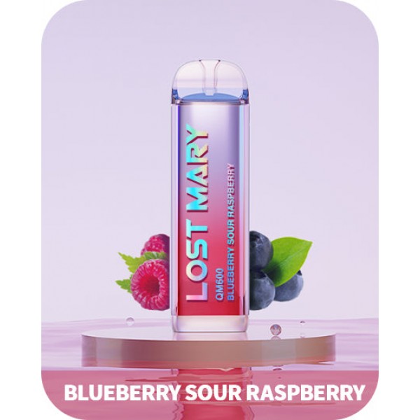 Blueberry Sour Raspberry Lost Mary 600 Puffs Disposable Vape QM600