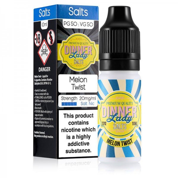 MELON TWIST NICOTINE SALT E-LIQUID BY DINNER LADY ...