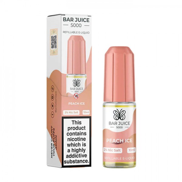 PEACH ICE NICOTINE SALT E-LIQUID BY BAR JUICE 5000