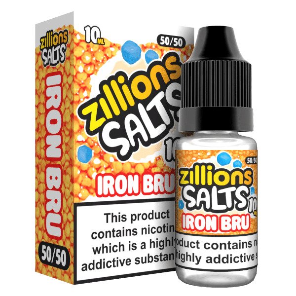 IRON BRU ZILLIONS NICOTINE SALT E-LIQUID BY ZILLIO...