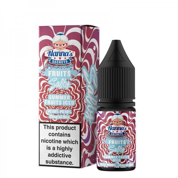 SUMMER FRUITS ICED NICOTINE SALT E-LIQUIDS BY NANN...