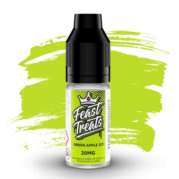 GREEN APPLE ICE NICOTINE BAR SALTS E LIQUID BY FEAST TREATS