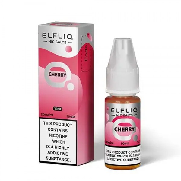 CHERRY NICOTINE SALT E-LIQUID BY ELFLIQ - ELFBAR