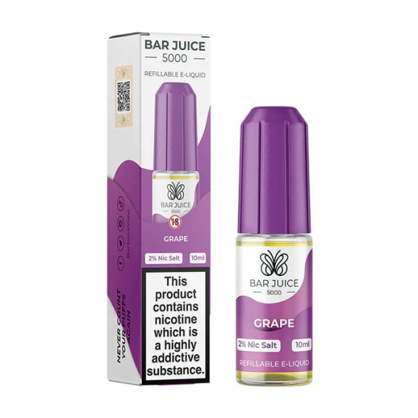 GRAPE NICOTINE SALT E-LIQUID BY BAR JUICE 5000