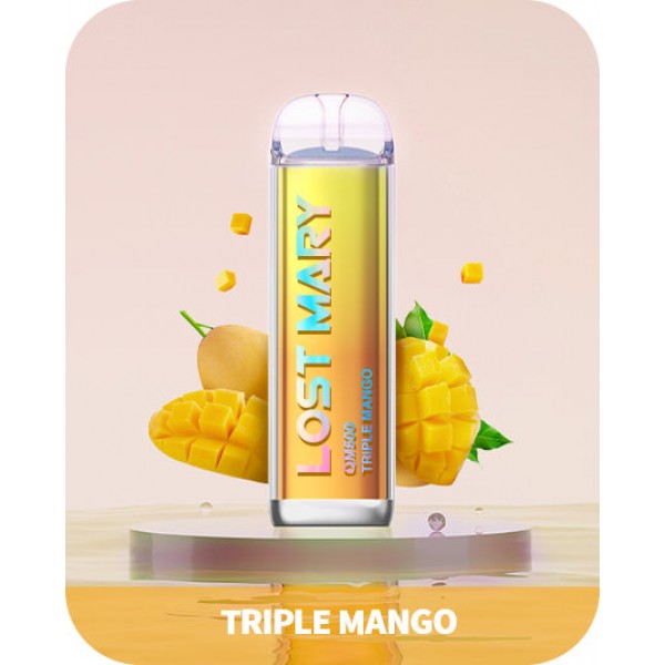 Triple Mango Lost Mary 600 Puffs Disposable Vape Q...