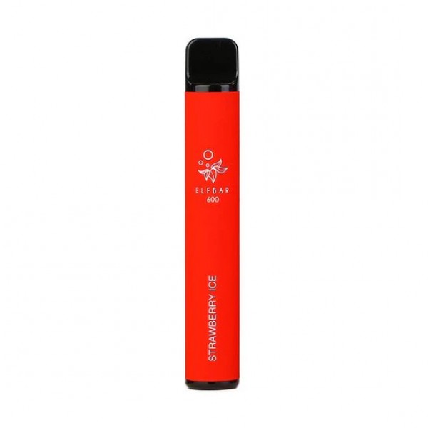 Strawberry Ice Elf Bar 600 Puffs Disposable Vape