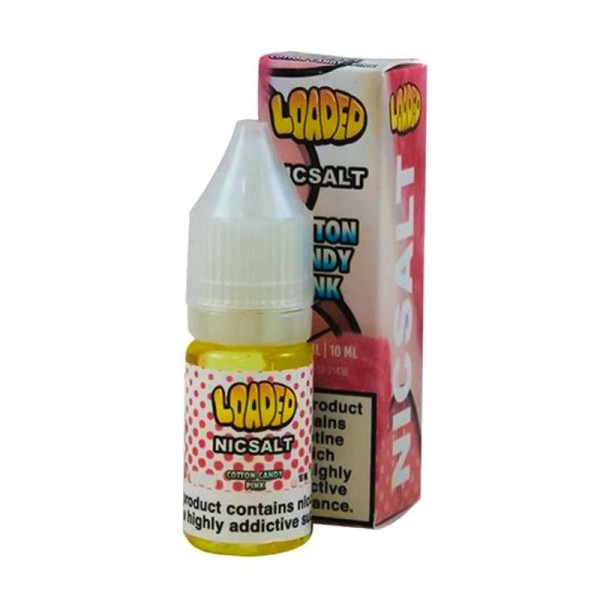 PINK COTTON CANDY NICOTINE SALT E-LIQUID BY LOADED...