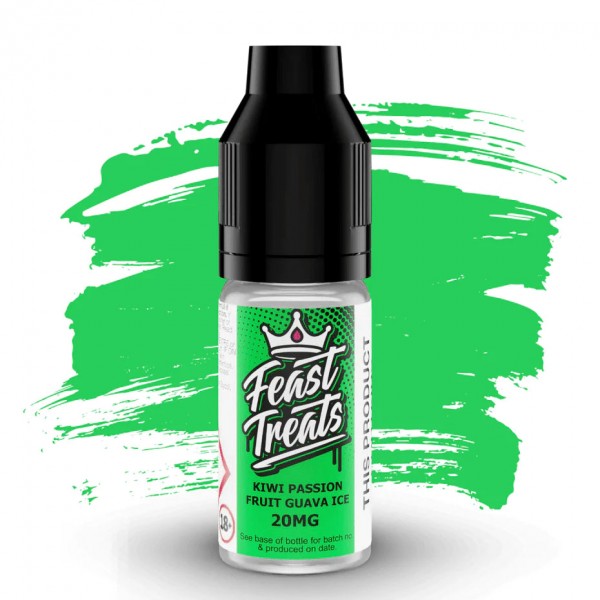 KIWI PASSIONFRUIT GUAVA ICE NICOTINE BAR SALTS E LIQUID BY FEAST TREATS