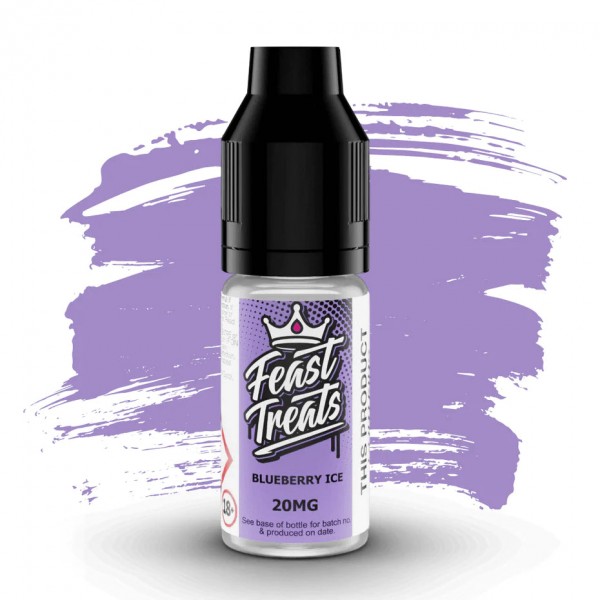 BLUEBERRY ICE NICOTINE BAR SALTS E LIQUID BY FEAST TREATS