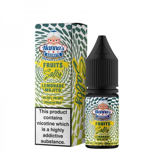 LEMONADE MOJITO NICOTINE SALT E-LIQUIDS BY NANNA'S SECRET FRUITS SALTY