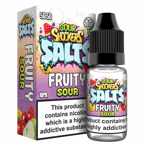 FRUITY SOURS NICOTINE SALT E-LIQUID BY SOUR SHOCKE...